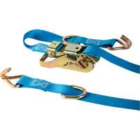 Ratchet Strap, J-Hook, 1" W x 16' L, 835 lbs. (379 kg) WLL Les Fournitures Industrielles Méga