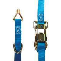 Ratchet Strap, J-Hook, 1" W x 16' L, 835 lbs. (379 kg) WLL Les Fournitures Industrielles Méga