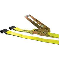 Winch Strap, Flat Hook, 3" W x 30' L, 5400 lbs. (2449 kg) Working Load Limit Les Fournitures Industrielles Méga