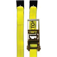 Winch Strap, Flat Hook, 3" W x 30' L, 5400 lbs. (2449 kg) Working Load Limit Les Fournitures Industrielles Méga