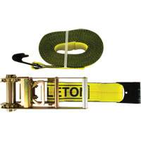 Winch Strap, Flat Hook, 3" W x 30' L, 5400 lbs. (2449 kg) Working Load Limit Les Fournitures Industrielles Méga
