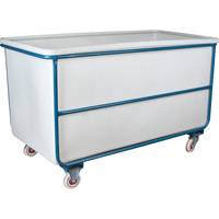 Straight Wall Box Truck, White Polyethylene, 57" L x 34" W x 33" H, 22 cu. ft. Volume, 1000 lbs. Capacity Les Fournitures Industrielles Méga