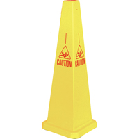 "Caution" Lamba Traffic Cones, English with Pictogram Les Fournitures Industrielles Méga