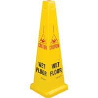 "Wet Floor" Lamba Traffic Cones, English with Pictogram Les Fournitures Industrielles Méga