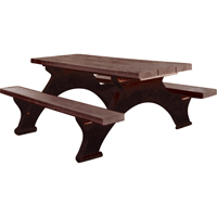 Tables de pique-nique en plastique recycl&eacute;, 8' lo x 61-1/2" la, Brun Les Fournitures Industrielles Méga