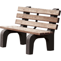 Bancs de parc, Plastique recycl&eacute;, 72" lo x 25" la x 31" h, Brun Les Fournitures Industrielles Méga