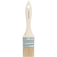 Pinceau &agrave; soies rases, Soie blanche, Manche Bois, Largeur de 1-1/2" Les Fournitures Industrielles Méga