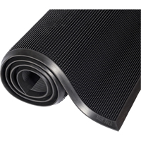 Mat-A-Dor Mat, Rubber, Scraper Type, Finger Tip Style Pattern, 2' x 2-2/3', Black Les Fournitures Industrielles Méga