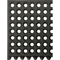 24/Seven&reg; Matting, Rubber, 3' W x 3' L, 5/8" Thick, Black Les Fournitures Industrielles Méga