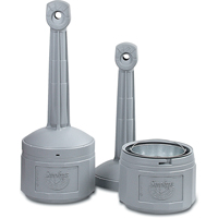 Smokers Cease-Fire&reg; Cigarette Butt Receptacle, Free-Standing, Plastic, 4 US gal. Capacity, 38-1/2" Height Les Fournitures Industrielles Méga