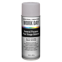 Peinture industrielle Work Day, Gris, Tr&egrave;s mat, 10 oz, Canette a&eacute;rosol Les Fournitures Industrielles Méga