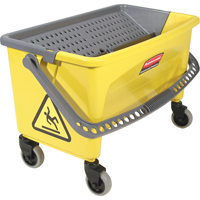 Microfibre Press Wring Buckets, Down Press, 10.75 US Gal. (43 Quart), Yellow Les Fournitures Industrielles Méga