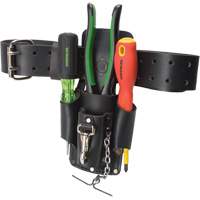 Tool Belt Pouch, Multiple Tool Holder, Leather, 4 Pockets Les Fournitures Industrielles Méga
