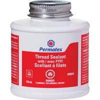 Scellant &agrave; filets avec PTFE, Bouteille &agrave; dessus brosse, 118 ml, -54°C - 150°C/-65°F - 300°F Les Fournitures Industrielles Méga