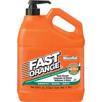Nettoyant &agrave; mains, Lotion, 3,78 L, Bouteille &agrave; pompe, Orange Les Fournitures Industrielles Méga