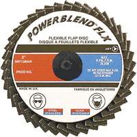 Disque &agrave; lamelles &agrave; rouler Powerblend FLX, 3" x Grain 120, Alumine de zirconium Les Fournitures Industrielles Méga