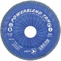 Disque &agrave; lamelles ajustables POWERBLEND TRM, 5" x 7/8", Type 29, Grain Z60, Alumine de zirconium Les Fournitures Industrielles Méga