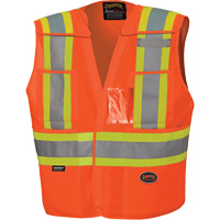 6930 Veste de s&eacute;curit&eacute; d&eacute;tachable &agrave; &eacute;paules tombantes, Orange haute visibilit&eacute;, Grand/T-Grand, Polyester Les Fournitures Industrielles Méga