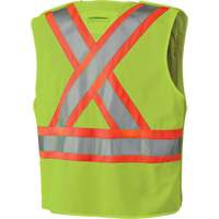 6936 5-Point Tear-Away Safety Vest, High Visibility Lime-Yellow, 2X-Large, Polyester Les Fournitures Industrielles Méga