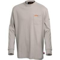 333 Chemise en coton &agrave; manches longues ignifuge, 2T-Grand, Gris Les Fournitures Industrielles Méga
