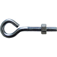 Eye Bolt, 3/8" Dia., 6" L, Zinc Plated Les Fournitures Industrielles Méga
