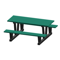 Tables de pique-nique d'ext&eacute;rieur en plastique recycl&eacute;, 72" lo x 60-5/16" la, Vert Les Fournitures Industrielles Méga
