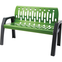Bancs Stream, Acier, 48" lo x 48" la x 34" h, Vert Les Fournitures Industrielles Méga