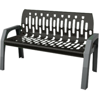 Bancs Stream, Acier, 48" lo x 25" la x 34" h, Noir Les Fournitures Industrielles Méga