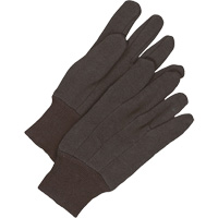 Classic Jersey Gloves, One Size, Brown, Unlined, Knit Wrist Les Fournitures Industrielles Méga