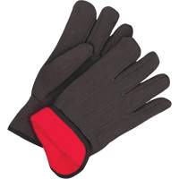 Classic Jersey Gloves, One Size, Black, Red Fleece, Slip-On Les Fournitures Industrielles Méga