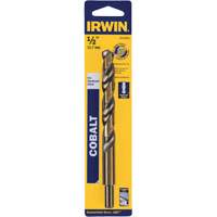 Heavy-Duty Jobber Drill Bit, High Speed Cobalt, 1/2", 6" L, 1-1/2" Flute, 135° Point Angle Les Fournitures Industrielles Méga