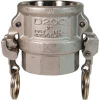 EZ Boss-Lock Cam & Groove Coupler, Stainless Steel, Type D, 1", Female NPT, 250 PSI Les Fournitures Industrielles Méga
