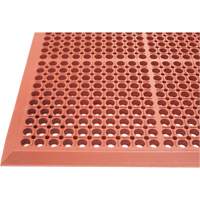 Tapis de s&eacute;rie Competitor, &agrave; fentes, 3' x 5' x 7/8", Orange, Caoutchouc naturel Les Fournitures Industrielles Méga