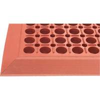 Tapis de s&eacute;rie Competitor, &agrave; fentes, 3' x 5' x 7/8", Orange, Caoutchouc naturel Les Fournitures Industrielles Méga