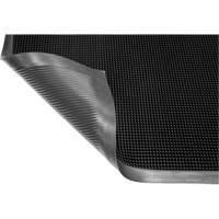 Tapis Gritstop Fingermat, Caoutchouc, Grattoir Type, Motif Textur&eacute;, 2' x 2-2/3', Noir Les Fournitures Industrielles Méga