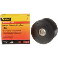Scotch&reg; Professional Grade Linerless Rubber Splicing Tape, 50.8 mm (2") W x 9 m (30') L, 30 mils, Black Les Fournitures Industrielles Méga