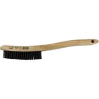 Brosse de nettoyage &eacute;conomique &agrave; manche courb&eacute;, Laiton, 3 x 19 rangs de fils, Longueur 13-3/4" Les Fournitures Industrielles Méga