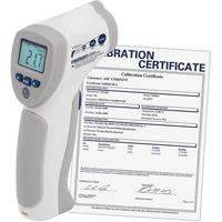 Food Service Infrared Thermometer with Calibration Certificate, -4°- 392° F ( -20° - 200° C )/-58°- 4° F ( -50° - -20° C ), 8:1, Fixed Emmissivity Les Fournitures Industrielles Méga