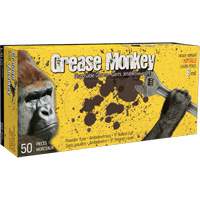 Gants Grease Monkey, Grand, Nitrile, 8 mils, Sans poudre, Noir Les Fournitures Industrielles Méga