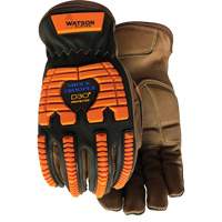Gants antichocs Drill Sergeant, Grand, Paume en Cuir fleur, Poignet &agrave; enfiler Les Fournitures Industrielles Méga