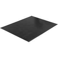 Tapis &agrave; nervures larges, Couloir, 4' x 75' x 1/8", Noir Les Fournitures Industrielles Méga