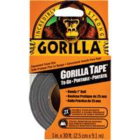 Duct Tape To-Go, 17 mils, Black, 25.4 mm (1") x 9.14 m (30') Les Fournitures Industrielles Méga