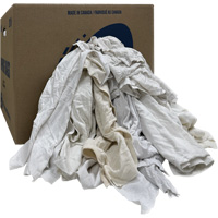 Wiper Rags Box, Ganzie, White, 20 lbs. Les Fournitures Industrielles Méga