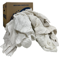 Wiper Rags Box, Terrycloth, White, 10 lbs. Les Fournitures Industrielles Méga