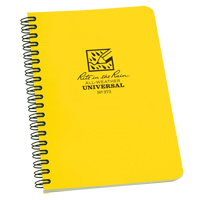 Carnet de notes de poche &agrave; spirale lat&eacute;rale, Couverture souple, Jaune, 64 Pages, 4-5/8" , 7"  Les Fournitures Industrielles Méga