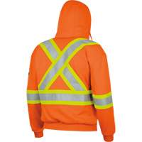 338SF Flame-Resistant Zip Style Hoodie, Men's, X-Large, High Visibility Orange, 22 cal/cm² Les Fournitures Industrielles Méga