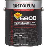 Peinture d'acrylique pour plancher Concrete Saver 5600 System, 1 gal., &agrave; l'eau, Brillant, Bleu Les Fournitures Industrielles Méga