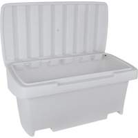 Heavy-Duty Outdoor Salt and Sand Storage Container, 24" x 48" x 24", 10 cu. Ft., Grey Les Fournitures Industrielles Méga