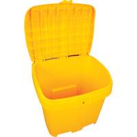 Salt & Sand Storage Bins, With Hasp, 21" x 27" x 26", 4.24 cu. ft., Yellow Les Fournitures Industrielles Méga