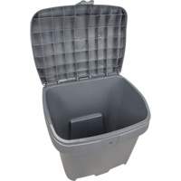 Bacs d'entreposage pour sel & sable, Avec Moraillon, 21" x 27" x 26", 4,24 pi³, Gris Les Fournitures Industrielles Méga